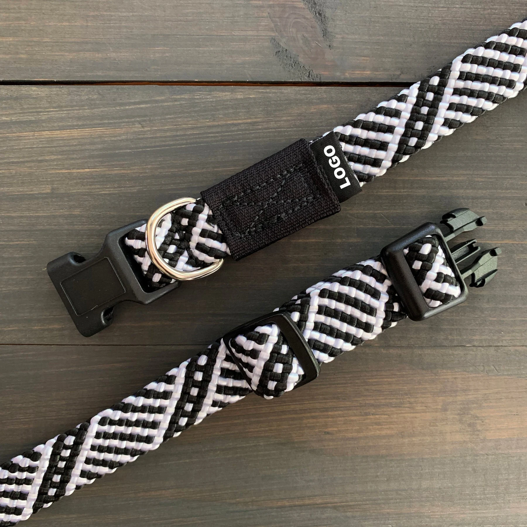 WELLGO PET Hot Selling Reflective Nylon Rope Dog Traction Rope Braided Climbing Rope Dog Lead Dog Walk Leash with P Chain