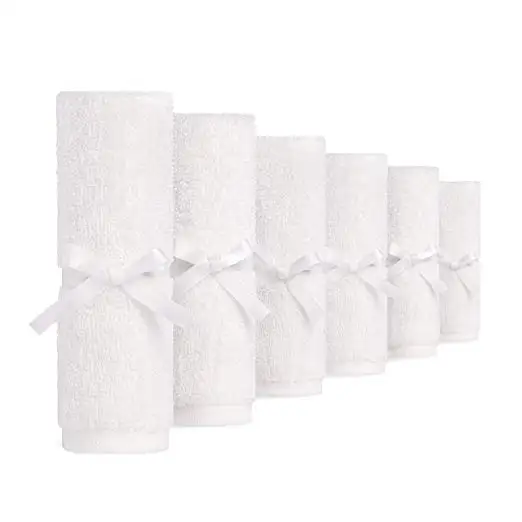 HAOUME High Quality 7 pack organic bamboo baby washcloths baby organic face towel wash cloth with CPC certification