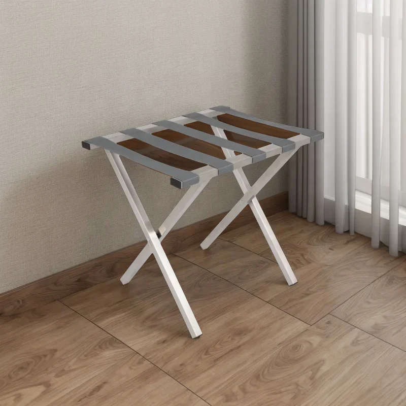 Wholesale Factory Stainless Steel Hotel Bedroom Furniture Luggage Rack Suitcase Baggage Stand