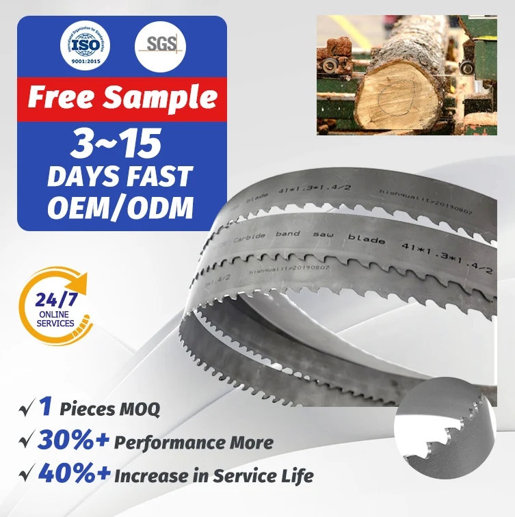 M42 m51 high carbon steel automatic Hss bimetal band Saw Blade steel strips for Cut red Hard Wood 4inch 50000