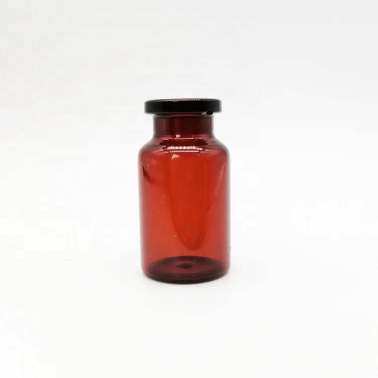 USP type I injectable glass vial 2ml 13mm glass vial with aluminum plastic seal gray butyl rubber stopper
