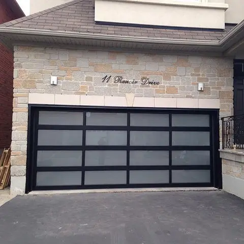 9x8 9x7 16x7 Modern sectional overhead full view aluminum tempered glass panel garage door price plexiglass garage door