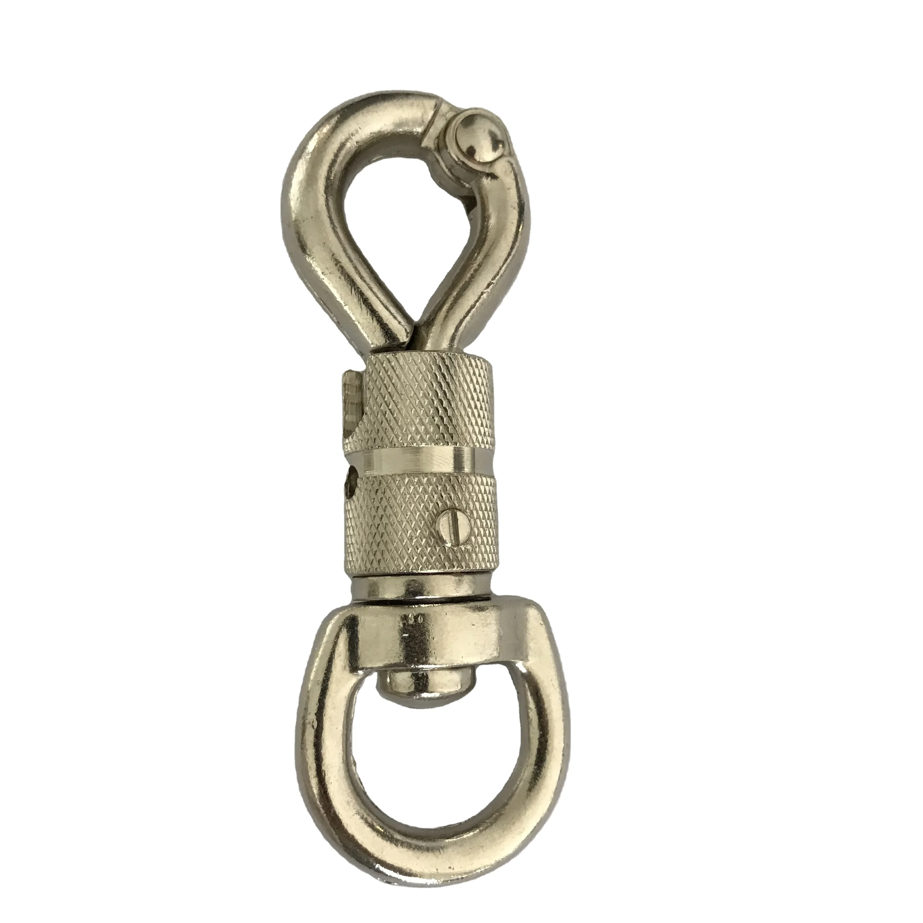 Silver Color Zinc Alloy Quick Release Panic Bull Snap Hook Panic Snap Trigger Safety Hooks Swiveling Eye For Horse Reins