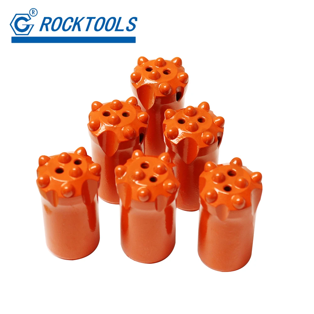 High Wear Resistant 7 degree 34mm Tapered Tungsten Carbide Button Bit for Hex22/ Hex25 Tapered Rod