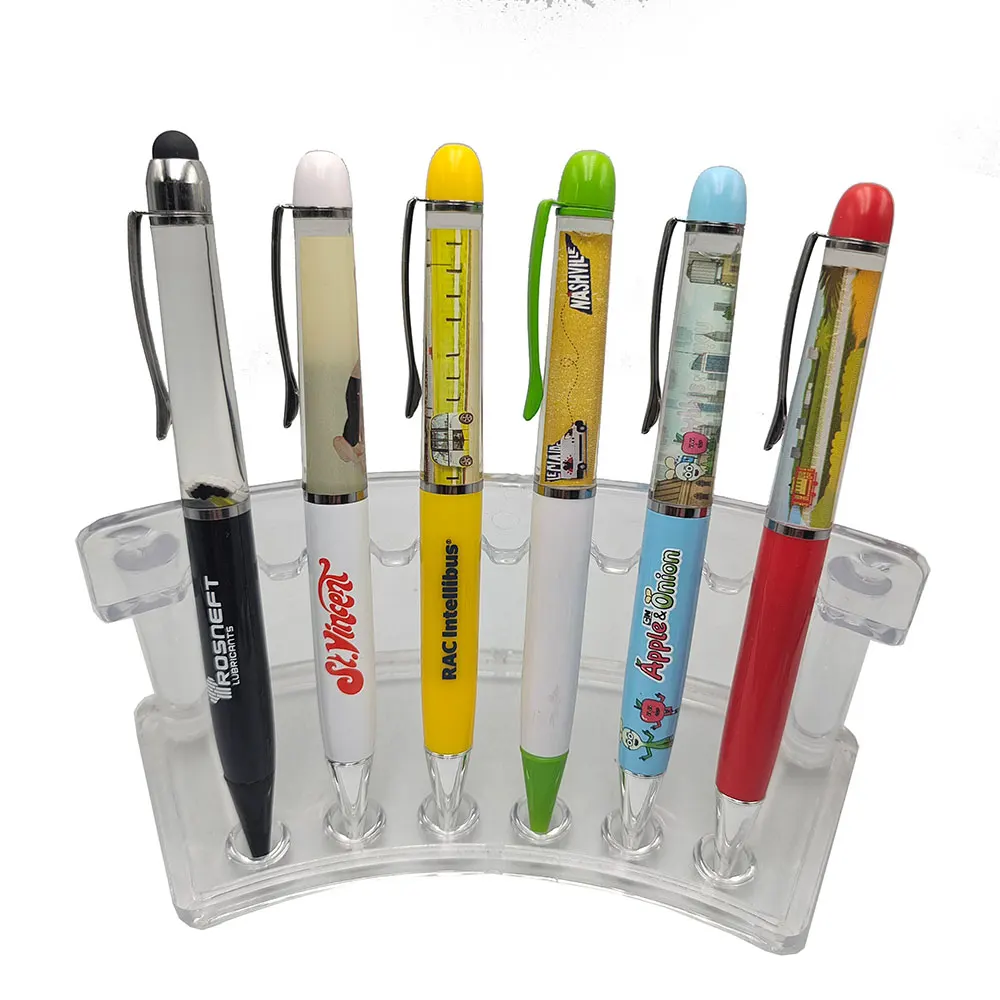 Hot selling manufacture 2D/3D floater Advertising Metal Custom Aqua Design Floating Pens