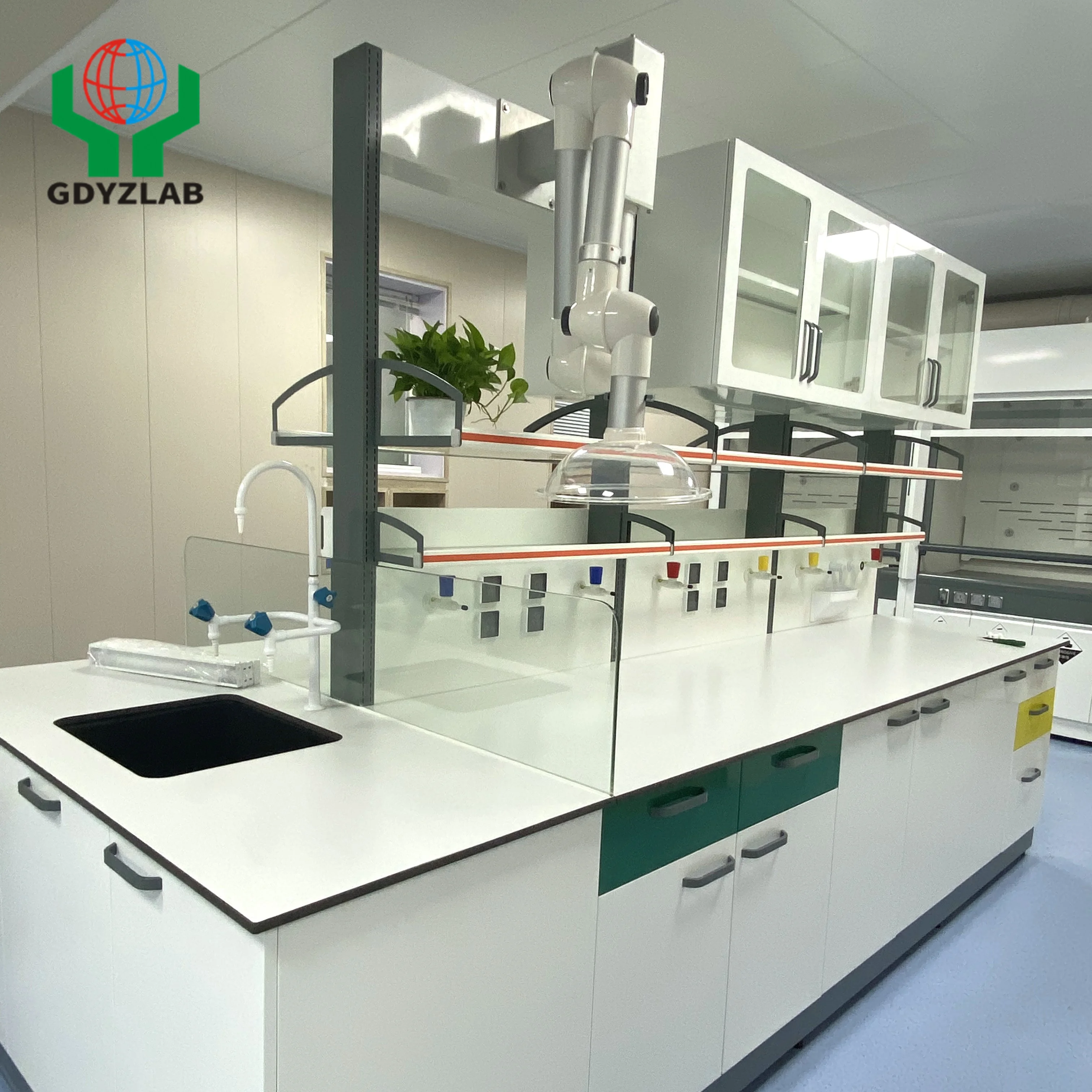 Stainless Steel Working Bench Furniture Island Table  Multifunctional Chemical Resistance Full Island Lab Bench for Lab