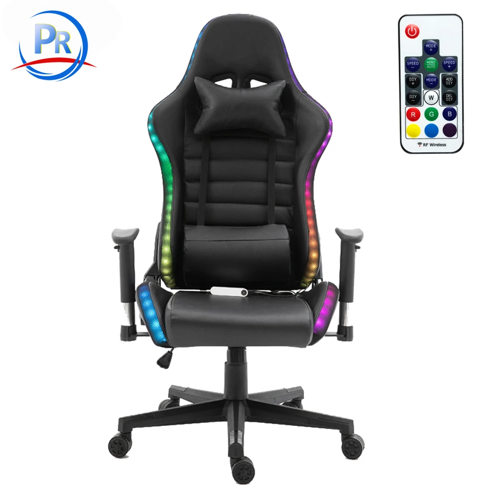 Heated RGB Gaming Chair RGB light Rscing Chair RGB Gamer Chairs
