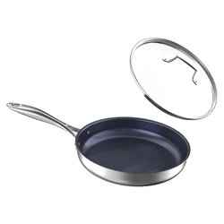 Professional Custom 26cm Durable Titanium Composite Nonstick Frying Pan With Handle