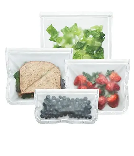 Food Grade Eco Friendly Reusable PEVA Food Storage Bags