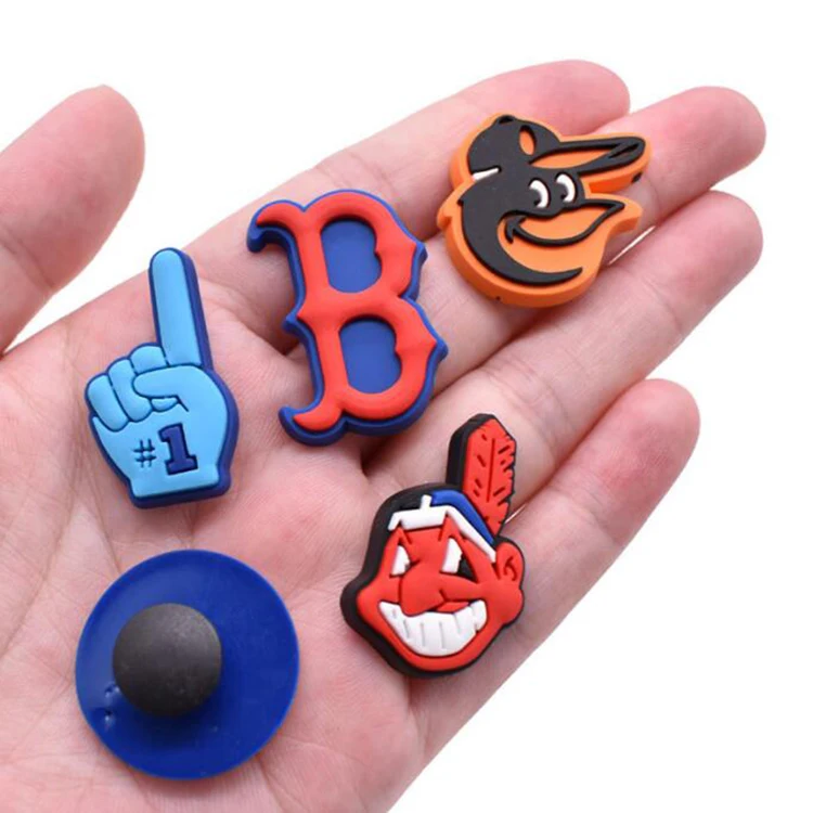 Fast delivery basketball Sports Team Croc Charms PVC NFL croc Shoe Charms for shoes decorations