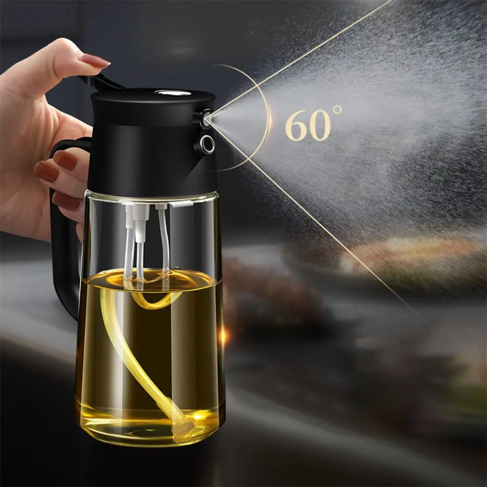 Multifunction Glass 2 In 1 Oil Mister Vinegar Dispenser Bottle Olive Oil Sprayers Oil Spray Bottle for Kitchen Cooking