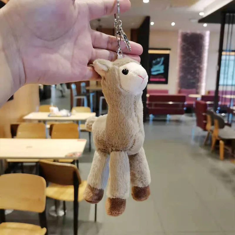 Cute God animal alpaca wool toy doll small mini doll bag hanging ornaments wholesale key chain