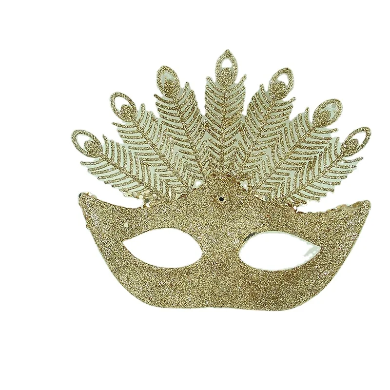 Kids Accessory Children Christmas Party Feather Half-Faced Mask Christmas Party Mask