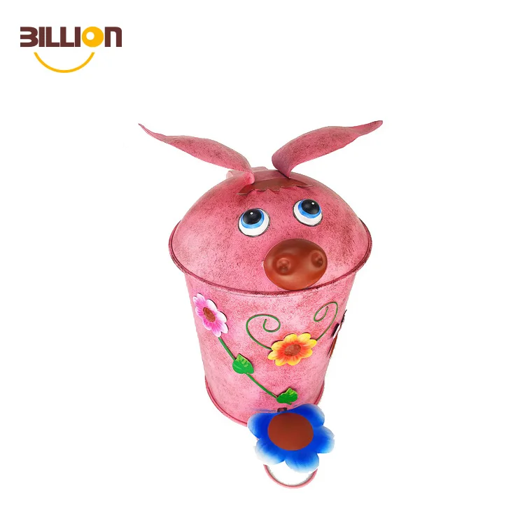 Милый дизайн кухня металл свинья мусорный контейнер