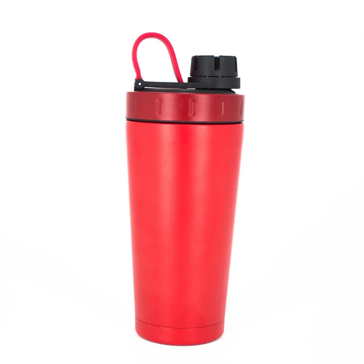 Double wall 304 stainless steel vacuum flask exercise fitness protein shaker bottles water jug