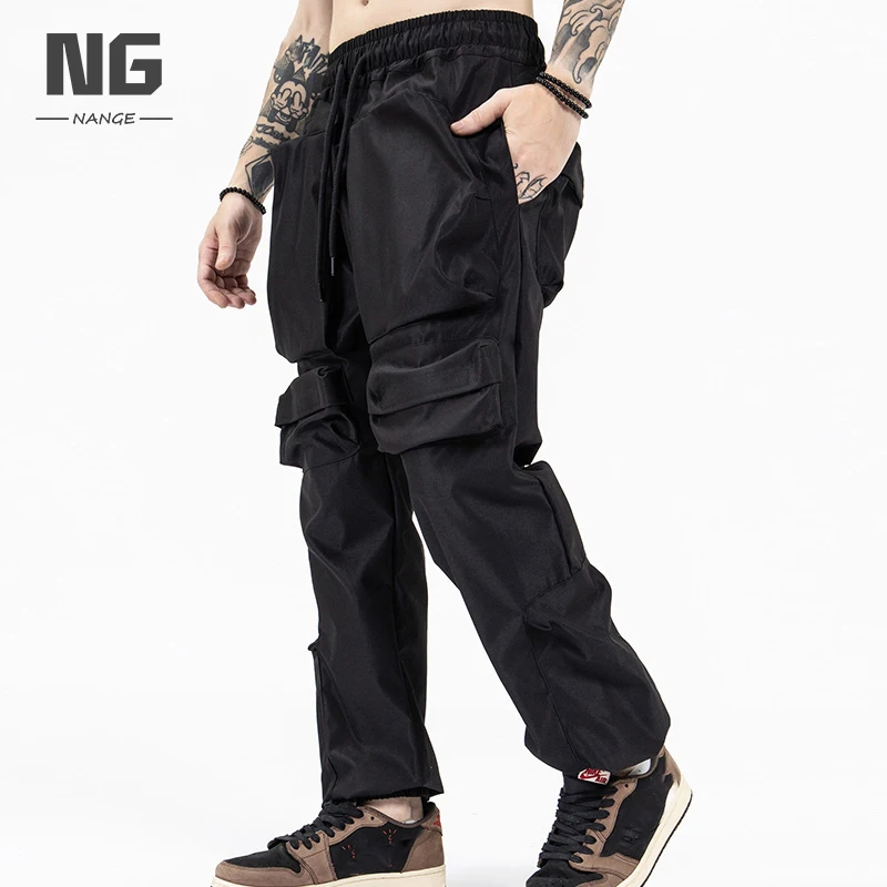 Wholesale Custom Men Blank Loose Trousers Street Cotton Fashion Mens Cargo Pants Custom Logo
