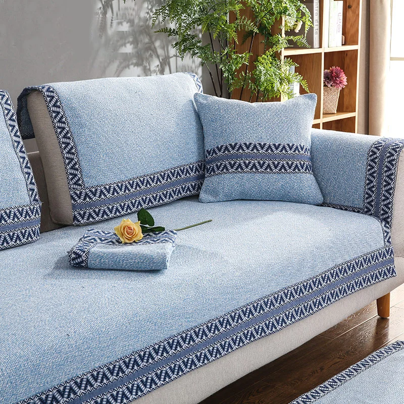 Cotton and hemp sofa cushion all season universal sofa towel modern simple antiskid all bag non cover all purpose set cushion