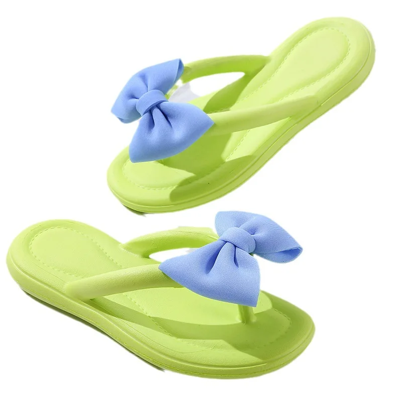 New Bow Flip-flops Cute Fairy Sandals Step On The Cloud Home Beach Anti-slip Slippers
