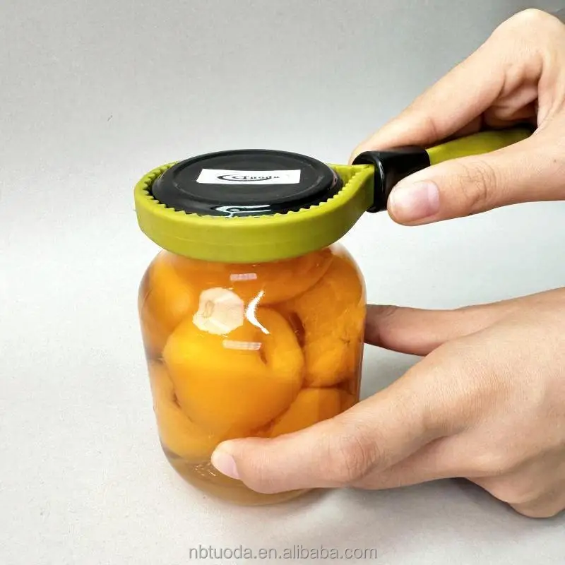 Waterproof Rubber Jar Opener Jar Lid Opener with Retractable Button, Portable Canning Jar Opener for Weak Hands
