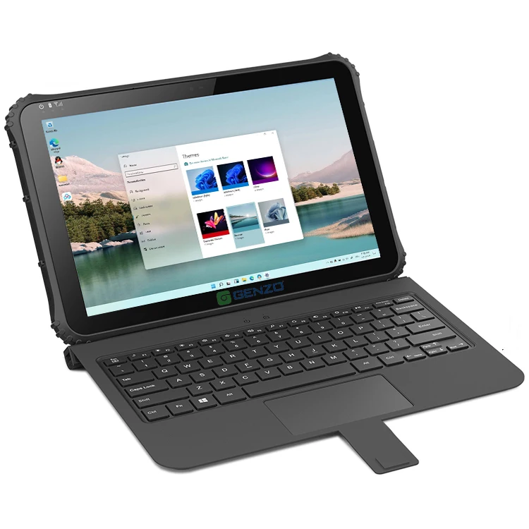 GENZO 12 inch JASPER LAKE N5100 Windows 10 Rugged Tablet Industrial Laptop Computer With Keyboard RS232,RS485