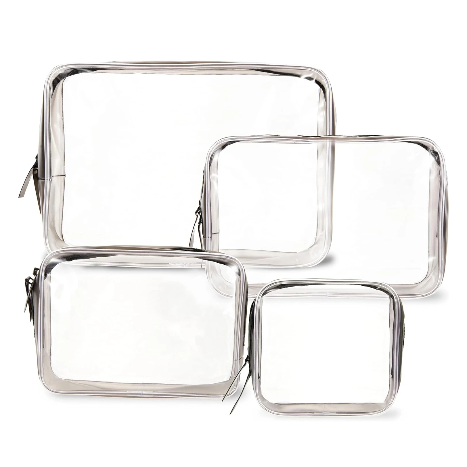 Cheap Travel Swimming Pool Multi-Functional Transparent Zipper Multi-Size Bags For Packaging Cosmetics