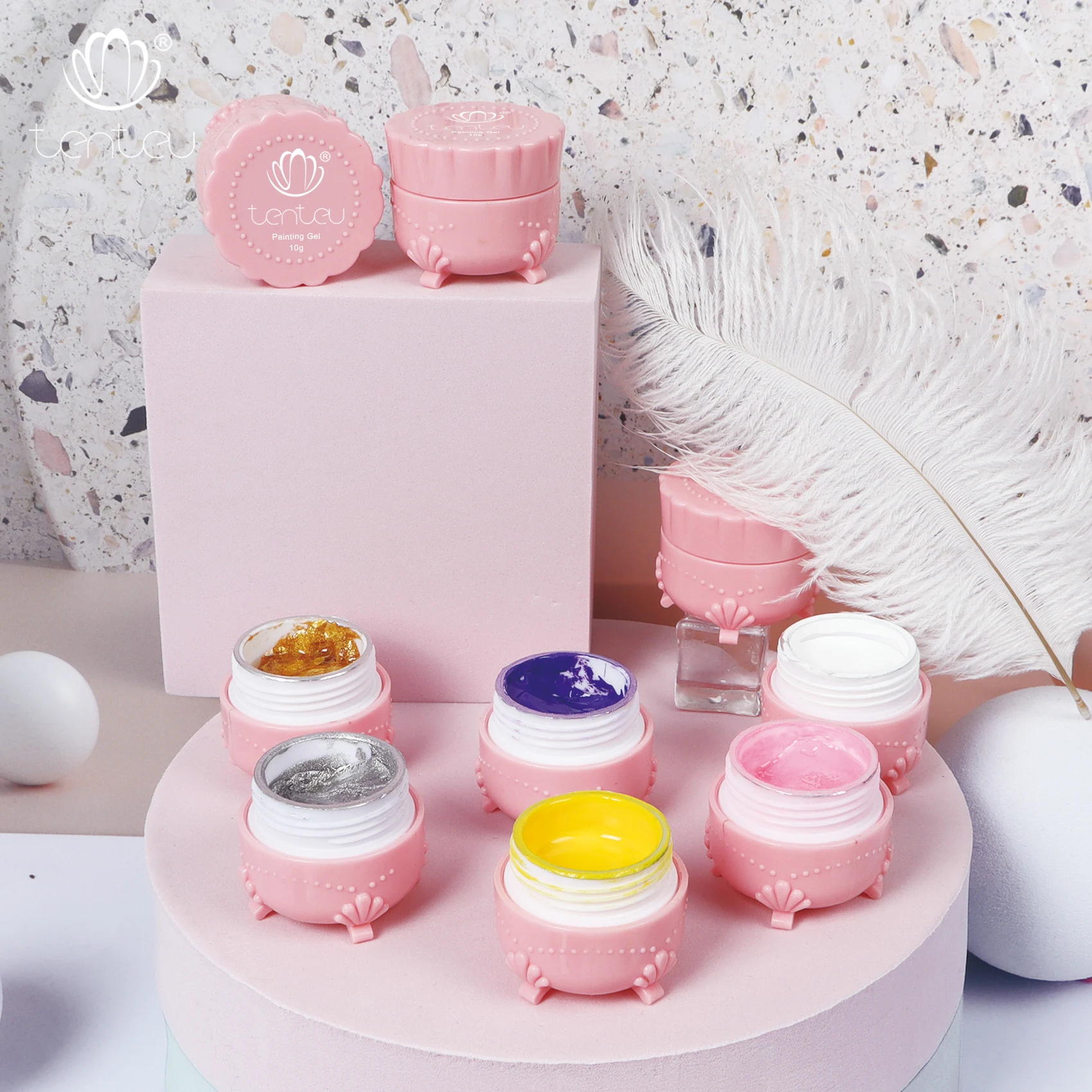 Painting Gel Free Sample Private Label LED Soak Off 12 Colors 15g color  UV Gel Nail Polish