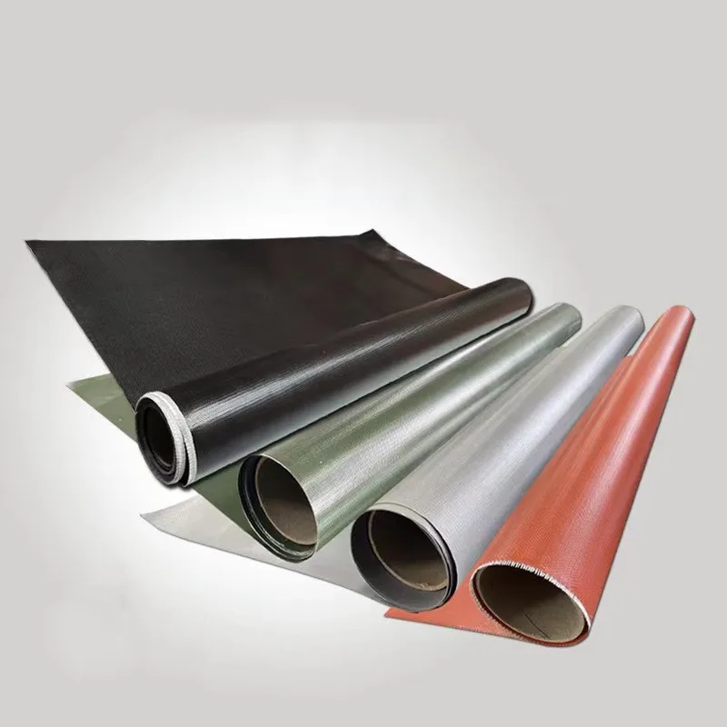 Insulation Sleeve Fireproof Cloth High Temperature Resistant Glass Fiber Liquid Silicone Cloth Double-Sided Coated Flexible