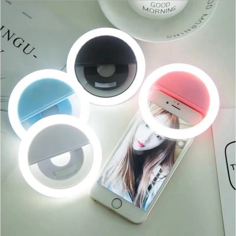 Clip on 36 led 3 Dimmable Modes Rechargeable Mini LED Custom Camera Lights Selfie Light Phone Ring Light Selfie (1600258927152)