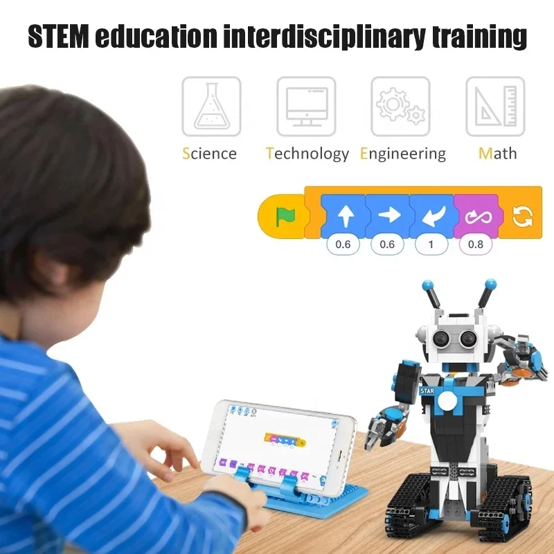 426pcs APP controlled programmable rc robot toys science DIY building blocks remote voice control programming robotic bricks kit