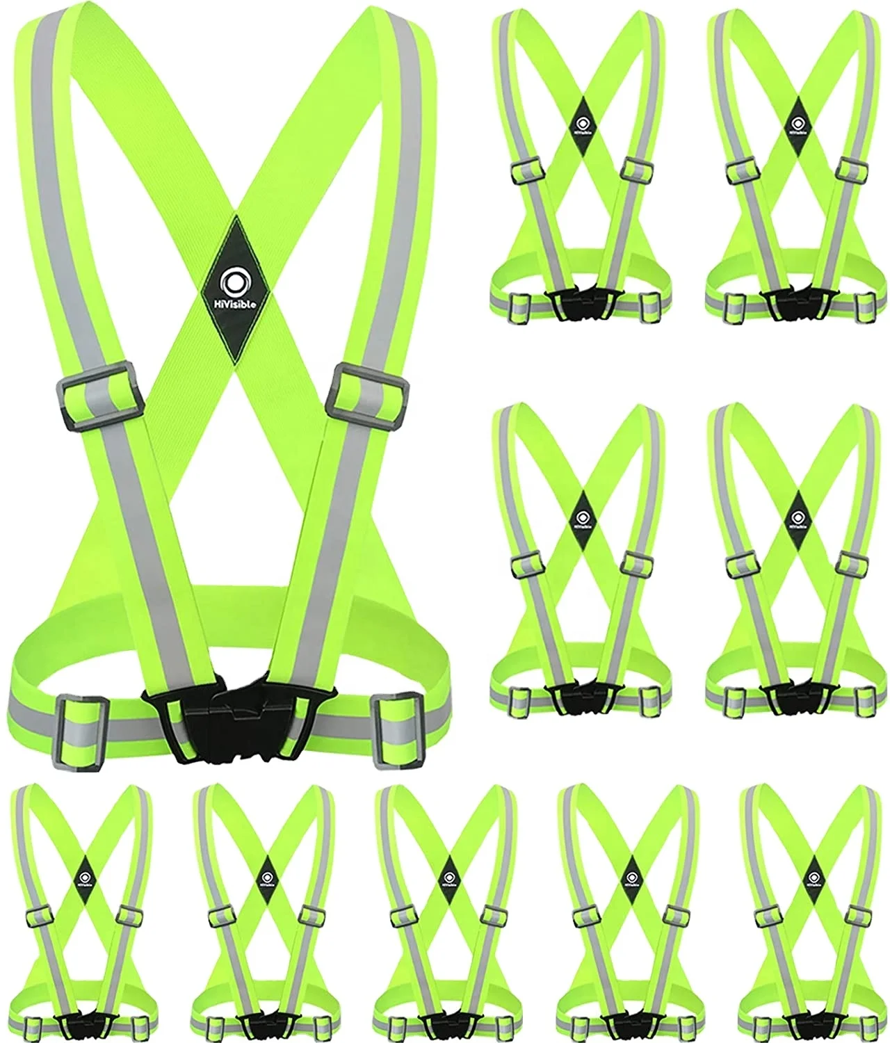 Reflective Fluorescent Belt | 360 degree Fluorescent Visibility, Lightweight, Reusable, Adjustable, Easy to Wear