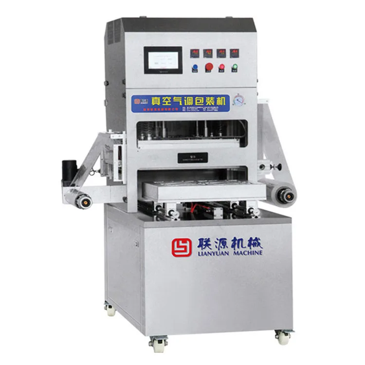 LY-350 Modified Atmosphere Packaging Material Vacuum Chamber Forming Sealing Food Mini Vacuum Skin Packing Machine