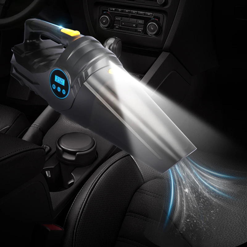 CARSUN Wholesale Multi-function 4 In 1 Car Vaccum 150PSI Tire Inflator Tire Pressure Monitoring Tool