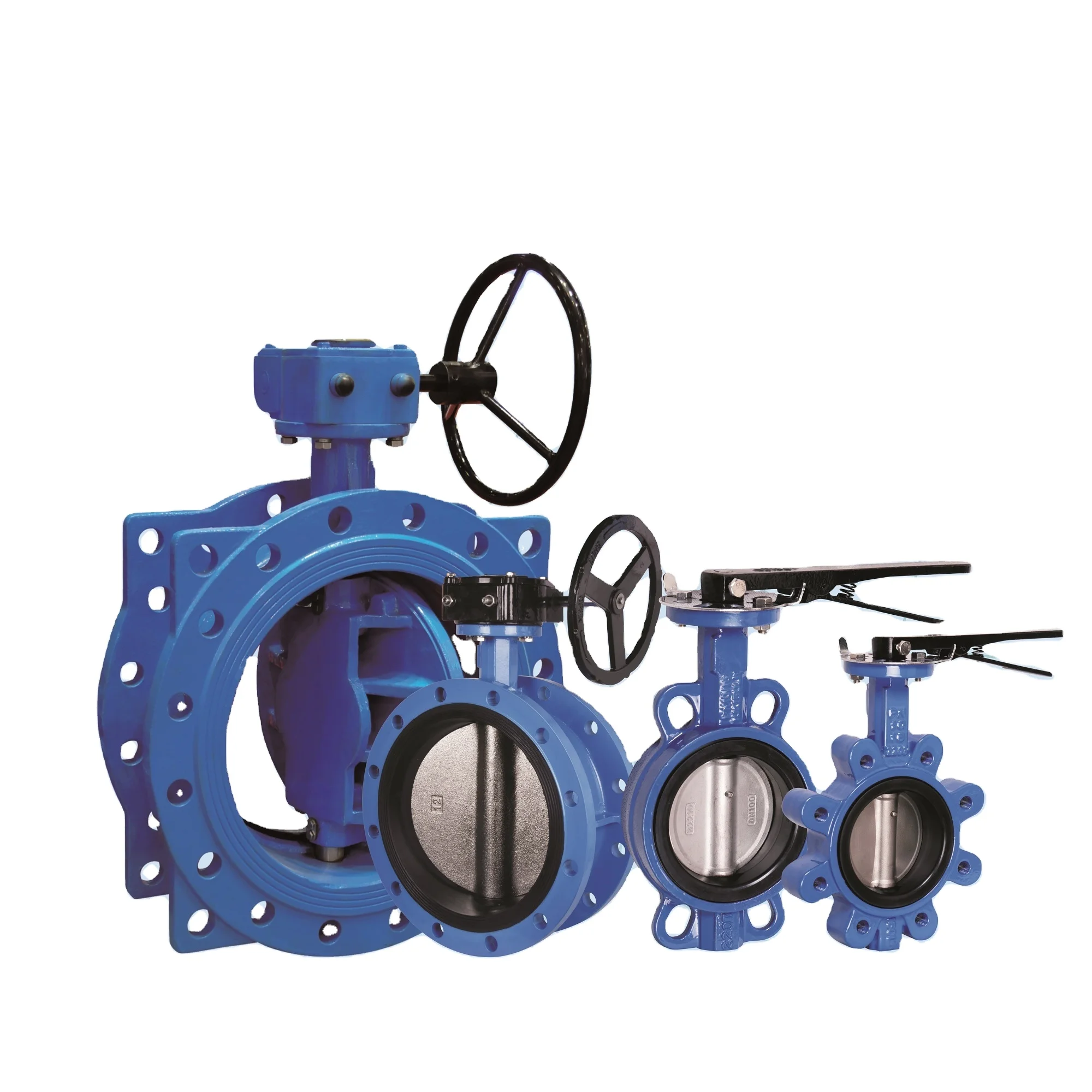 lever operate wafer type butterfly valve cast iron