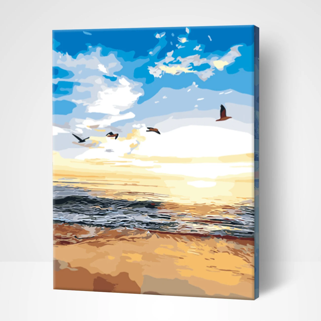 Home Decor Diy Seascapes Oil Painting Canvas Kids Hand Painted Acrylic Number Picture Custom Paint By Numbers Canvas