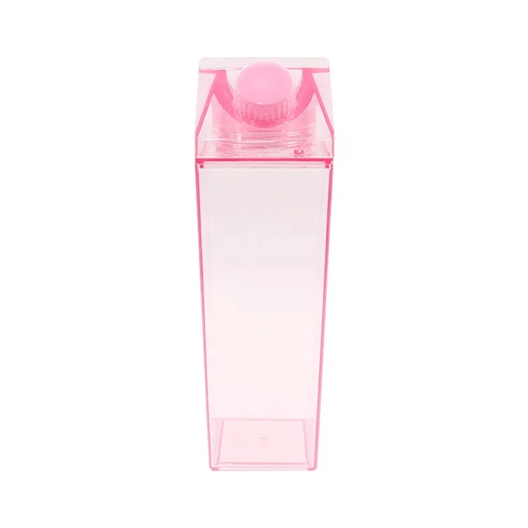 Wholesale Private Label Transparent Blank Juice Drinking Outdoor Classic Plastic Acrylic Water Bottle Milk Carton Cups