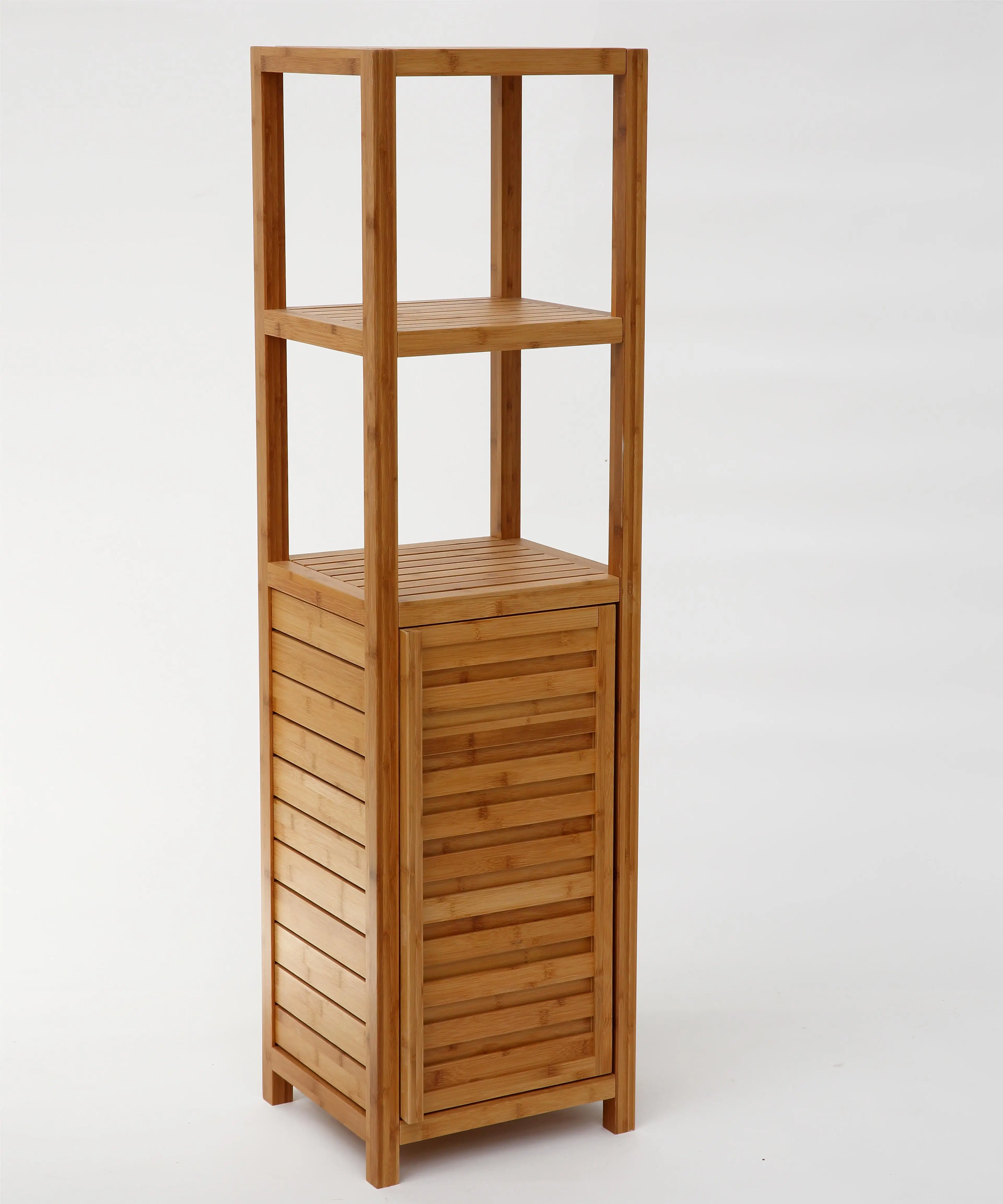 Multifunctional Large Capacity Bamboo Storage Cabinet Chinese Design Style for Bathroom and Living Room Furniture