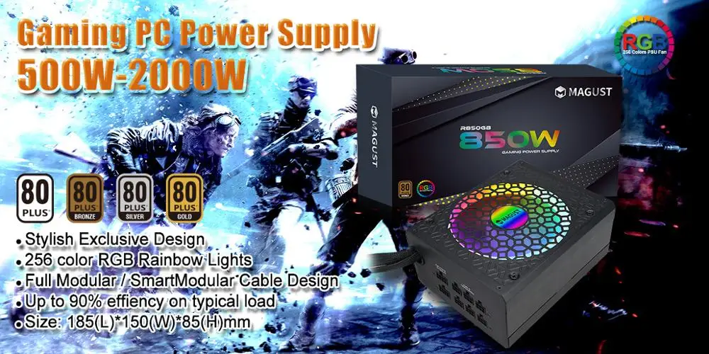 Oem Atx 24pin Power Supply 80Plus 500w Psu For Desktop Pc Case