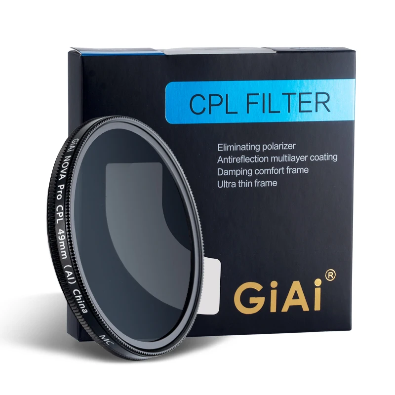GiAi slim 49mm CPL Filter Multi coating Camera lens polarizing filter