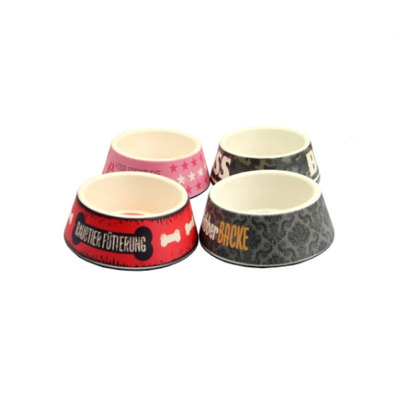 Wholesale Green Eco friendly bamboo fiber pet food bowl for dog with good quality