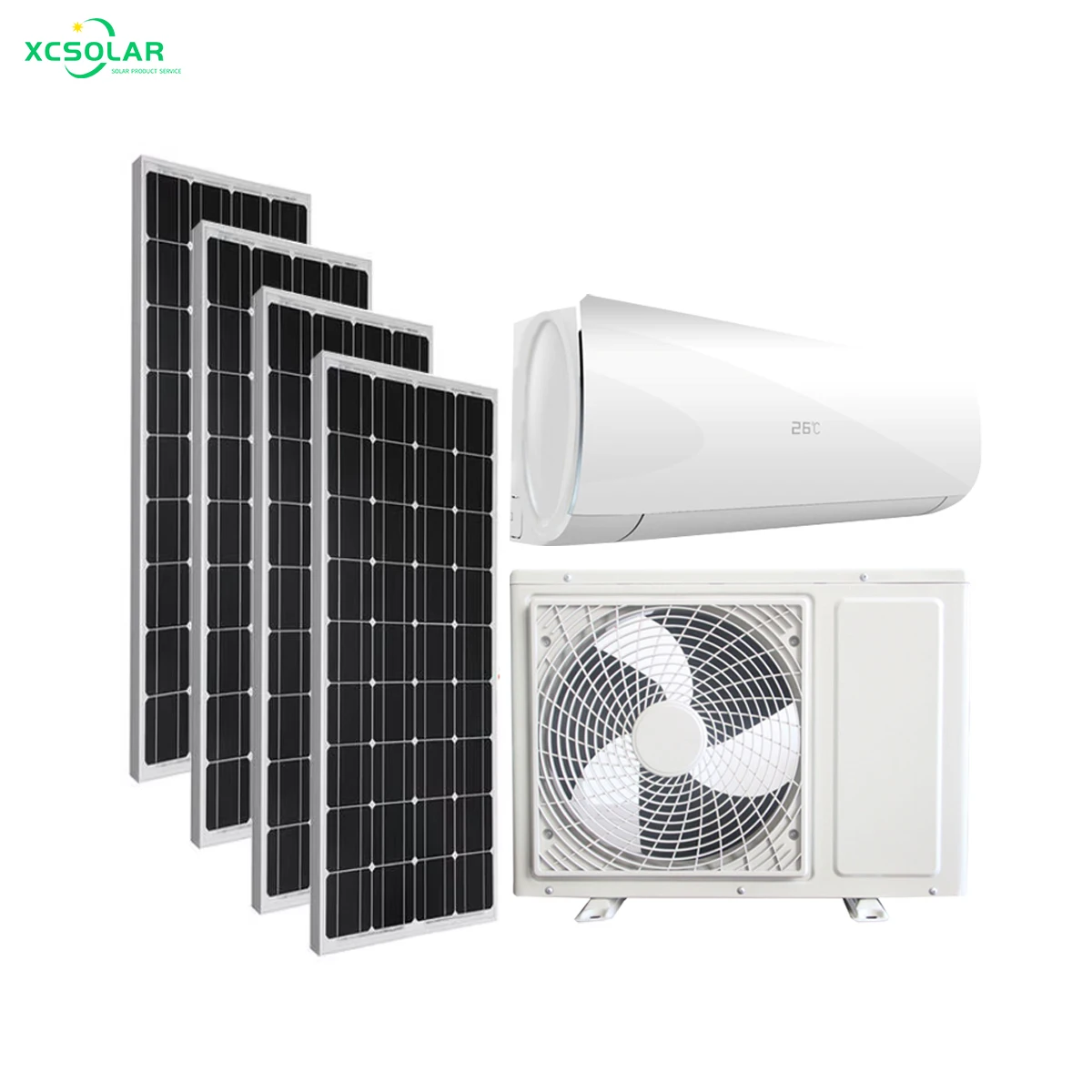 China manufacturer 2 Ton 24000btu Wall Split DC Inverter Hybrid Solar Powered ACDC Air Conditioner