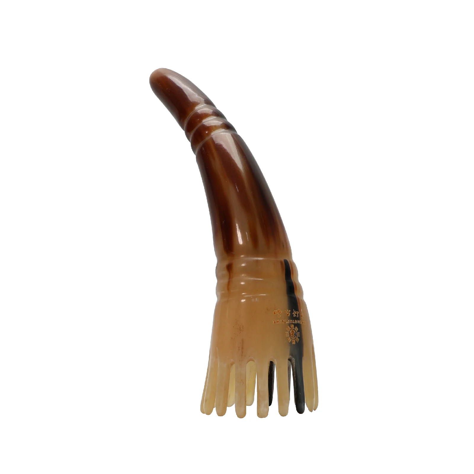 Buffalo Meridian  Massage Natural Comb No Static Cattle Horn Hair Comb