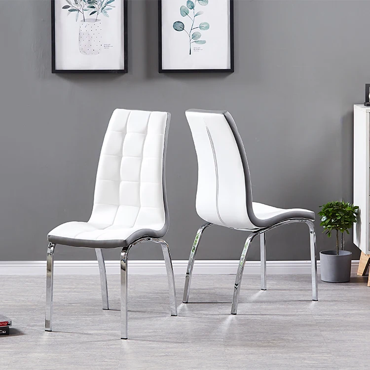 Best selling dining chair modern white leather dining chair fabric dining chair