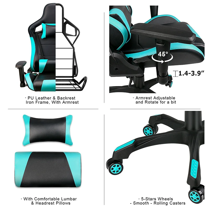 Custom High Quality 2022 Wholesales Gaming Chair Computer Ergonomic Comfortable Gaming Chair Customize