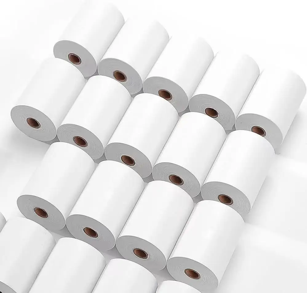 Factory Wholesale Stock 57mm*40mm Single Layer Supermarket Receipt Cash Register Thermal Paper Till Roll Receipt Tape