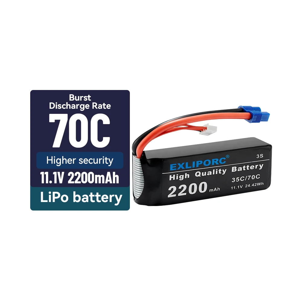 Factory Sale 70c 11.1v 2200mah aa lithium ion batteries 3s air drone battery uav drone lithium battery