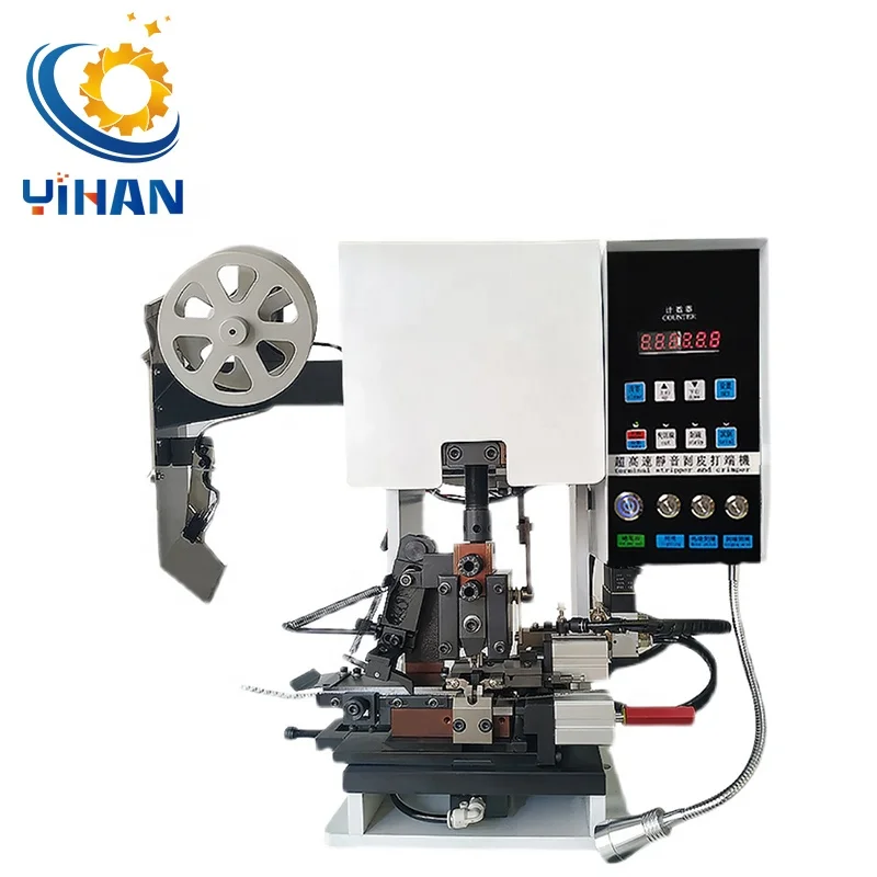 Multipole wire stripping crimping press machine cable strip and crimp equipment crimping machine for cable