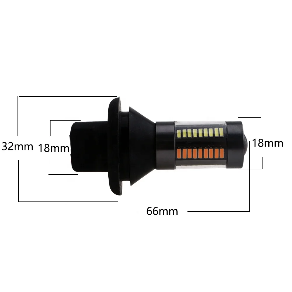 Canbus Белый Янтарный переключатель PY21W BAU15S P21W BA15S 3156 T20 7440 светодиодный DRL поворотный сигнал 4014 66SMD автомобильные фонари заднего