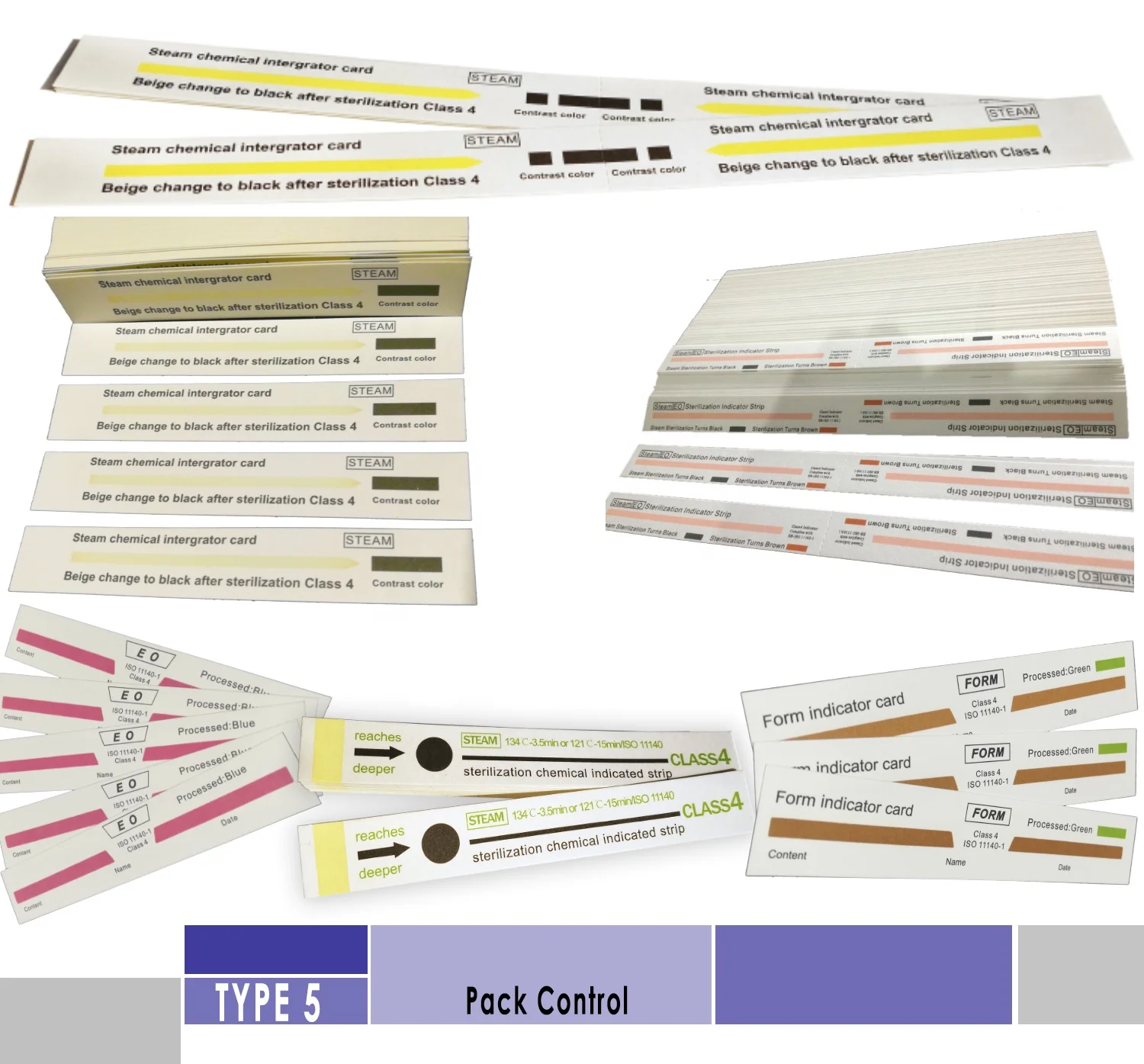 Cssd Usage Chemical Autoclave Indicator Strip Label for Packaging