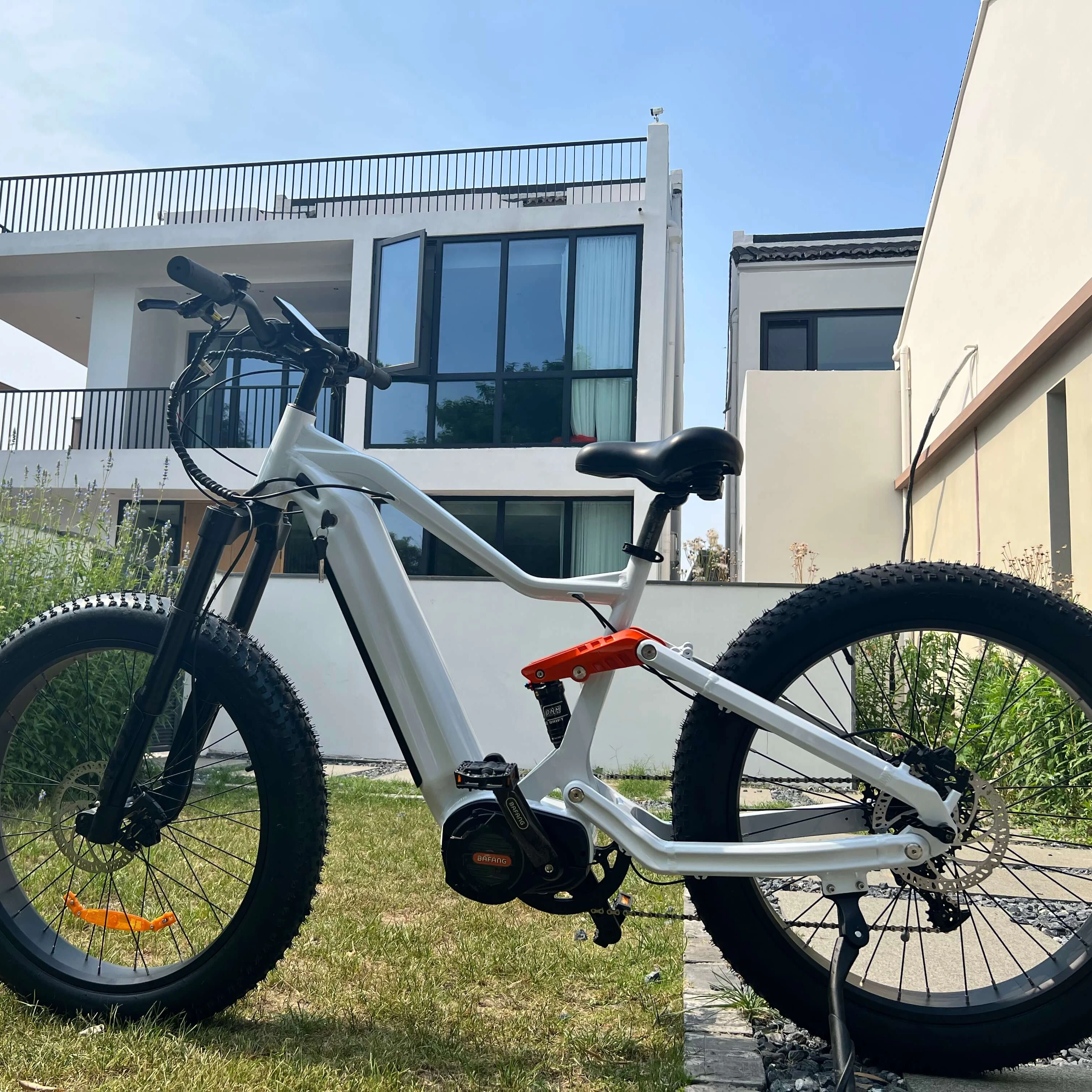 Bafang M620 Mid Drive Full Suspension e bike M620 Ebike 52v 17.4Ah 1000w Electric Mountain Bike 26 Inch Fat Tire Ebike