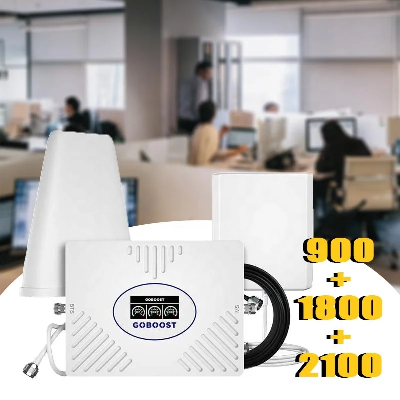Усилитель Goboost Triband 900 1800 2100 МГц усилитель сигнала сотового телефона 2G 3G